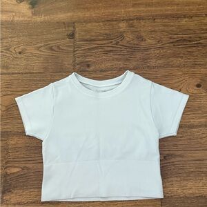 Aerie White Cropped Workout top